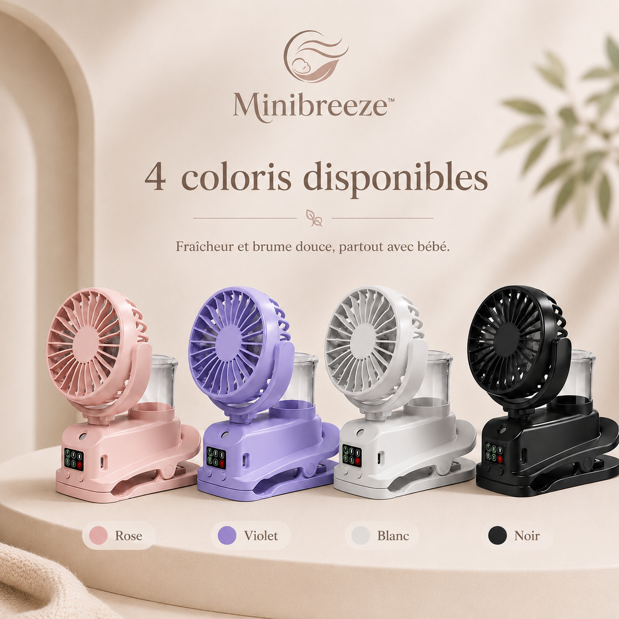 MiniBreeze™ | Ventilateur Brumisateur pour Poussette