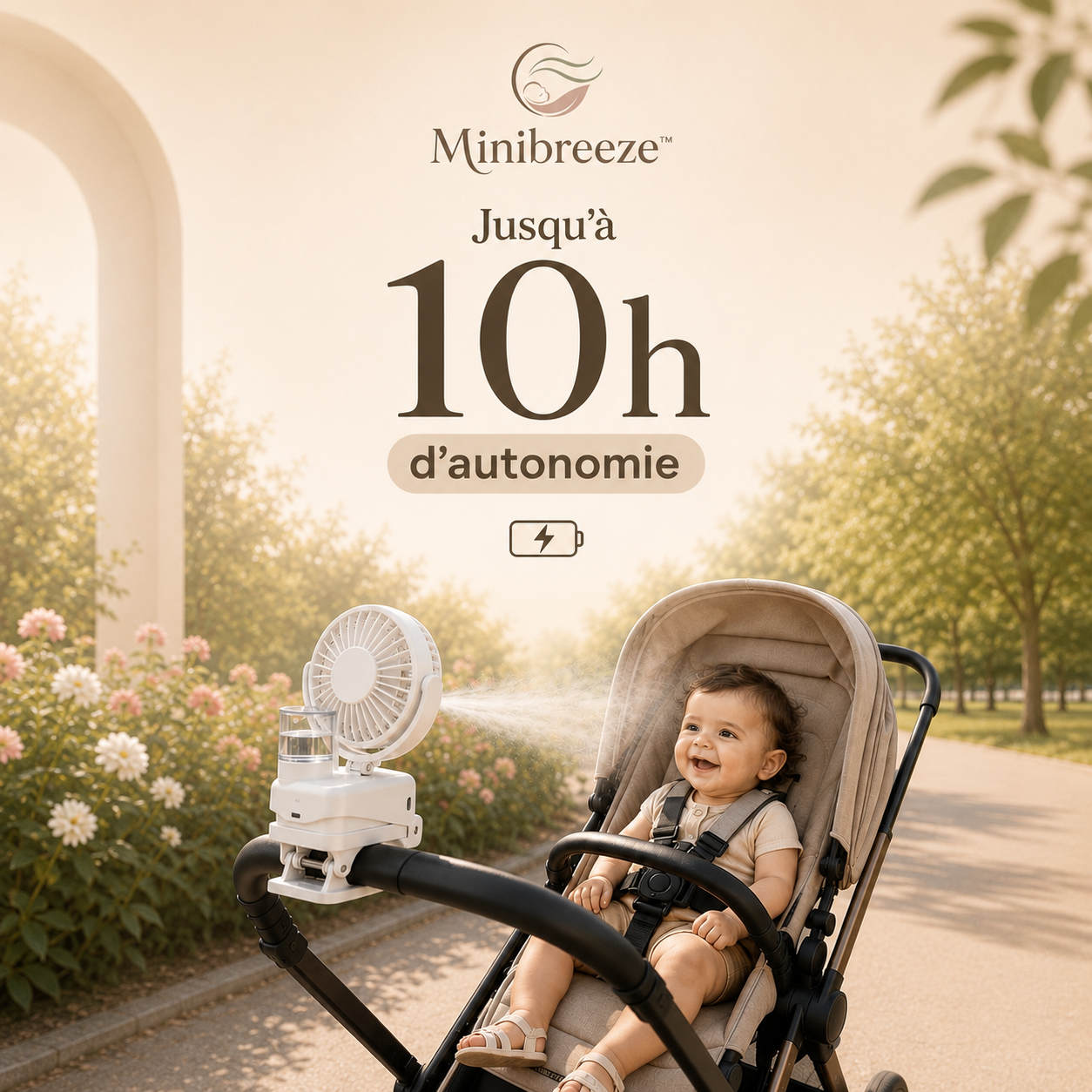MiniBreeze™ | Ventilateur Brumisateur pour Poussette