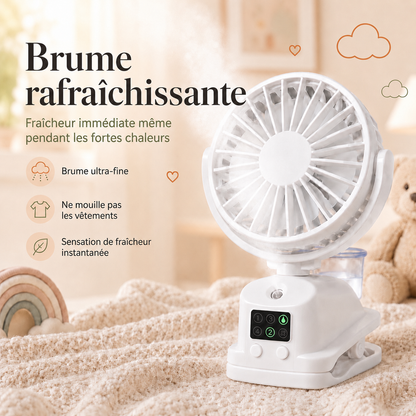 MiniBreeze™ l Gardez Bébé au Frais Même à 35°C