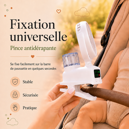 MiniBreeze™ l Gardez Bébé au Frais Même à 35°C