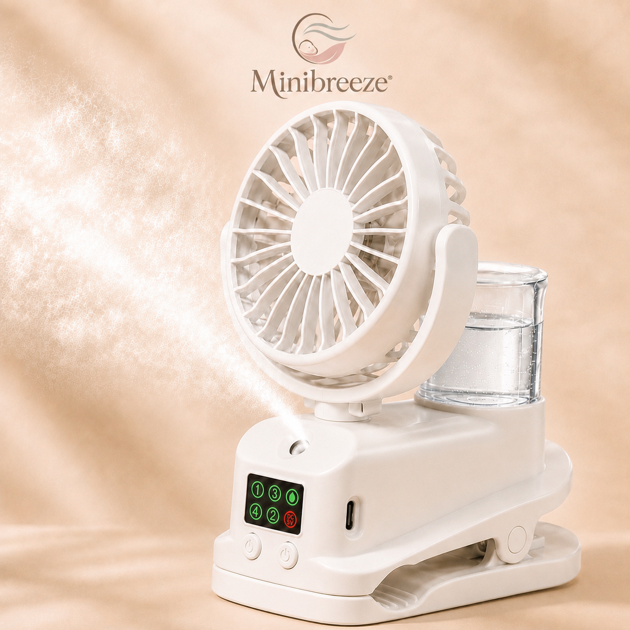 MiniBreeze™ | Ventilateur Brumisateur pour Poussette